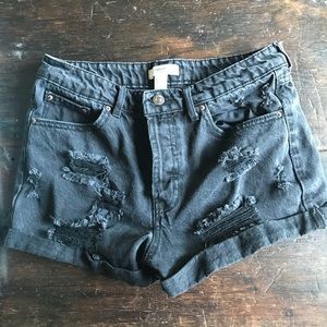 NWOT black high waisted shorts